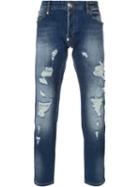Philipp Plein Skinny Jeans, Men's, Size: 34, Blue, Cotton/spandex/elastane