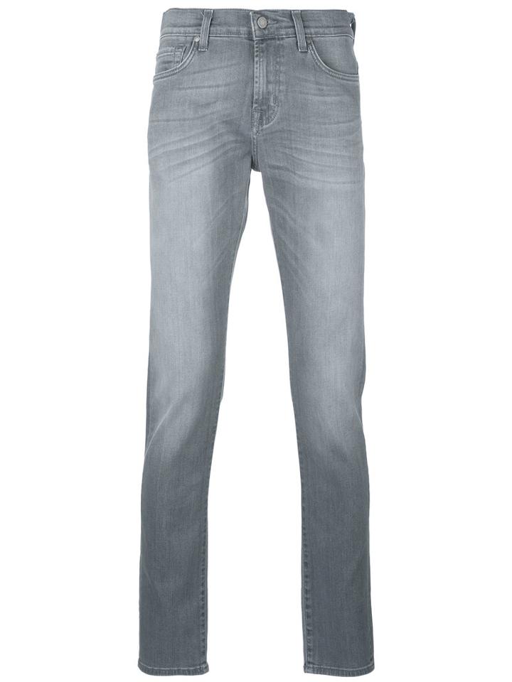 7 For All Mankind Ronnie Jeans, Men's, Size: 32, Grey, Cotton/polyester/spandex/elastane