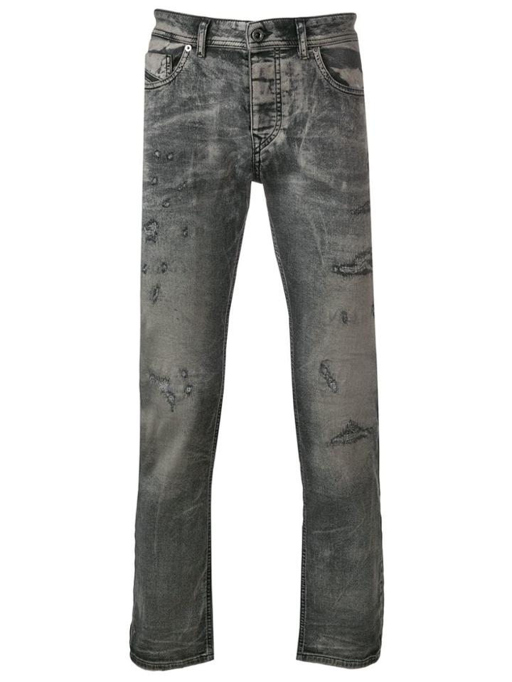 Diesel Black Gold Cloudy Finish Slim Jeans - Grey