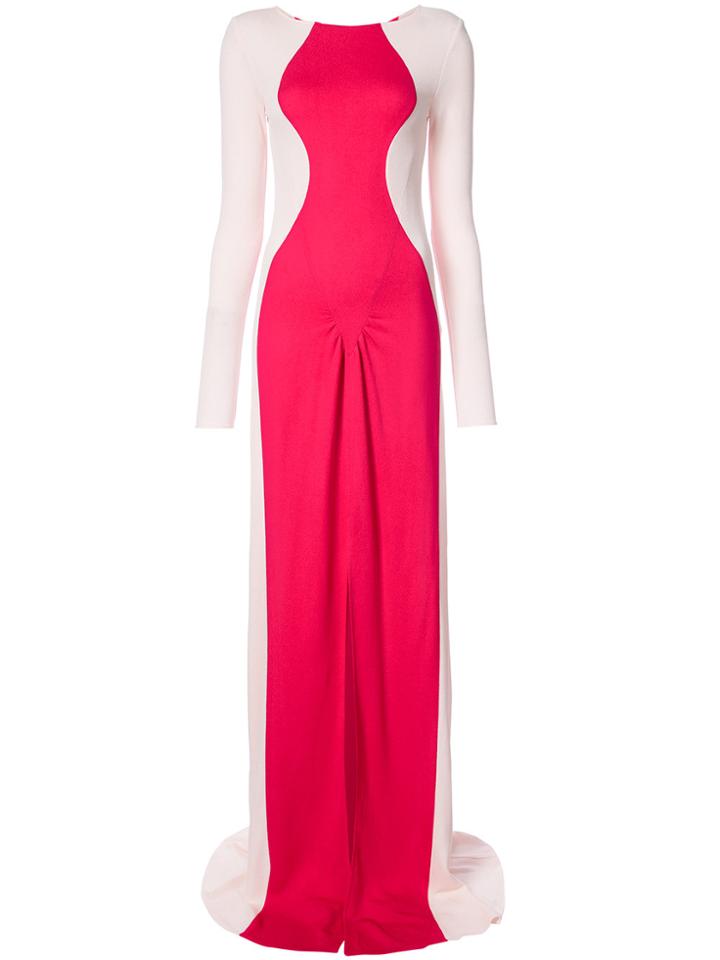 Tome Colour Block Maxi Dress - Pink & Purple
