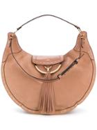 Balmain Domaine Studded Shoulder Bag - Nude & Neutrals