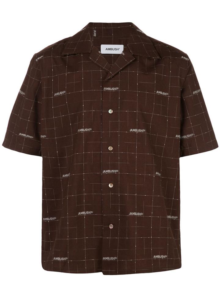 Ambush Logo Open Collar Shirt - Brown