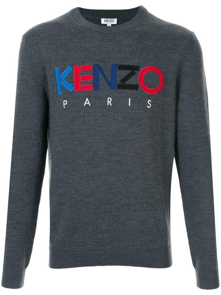 Kenzo Logo Patch Jumper - Grey