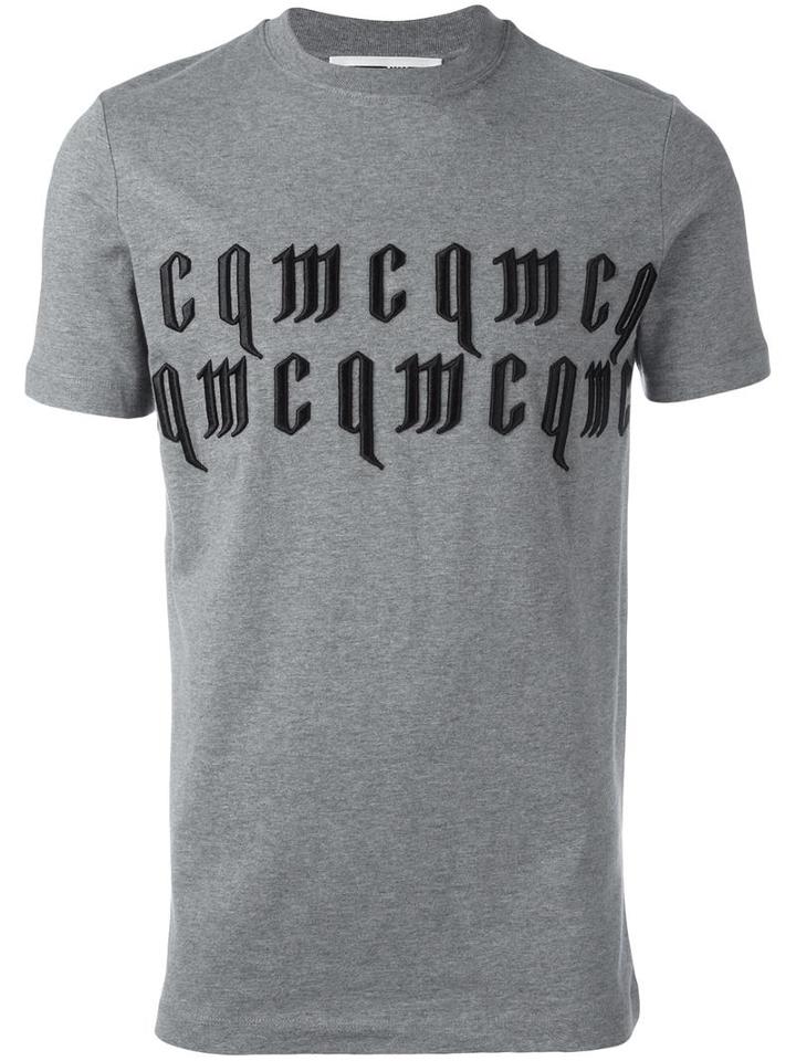 Mcq Alexander Mcqueen Embroidered Logo T-shirt, Men's, Size: Medium, Grey, Cotton