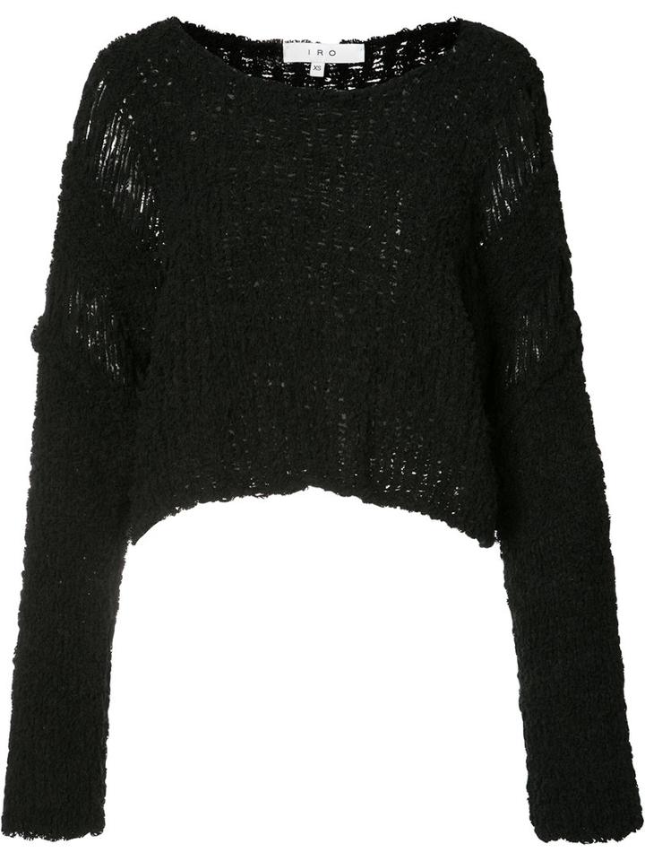 Iro - Jena Jumper - Women - Cotton/polyamide - M, Black, Cotton/polyamide