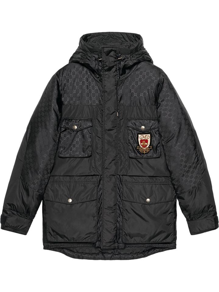 Gucci Gg Jacquard Nylon Jacket - Black