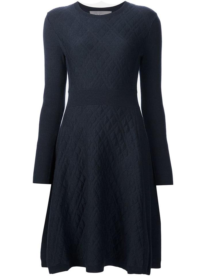 Lela Rose Jacquard Flared Dress