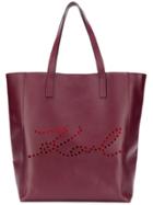 Karl Lagerfeld K/signature Perforated Shopper Tote - Red