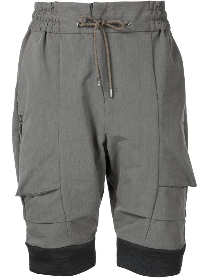 Devoa Drawstring Shorts, Men's, Size: 1, Grey, Cotton/polyester