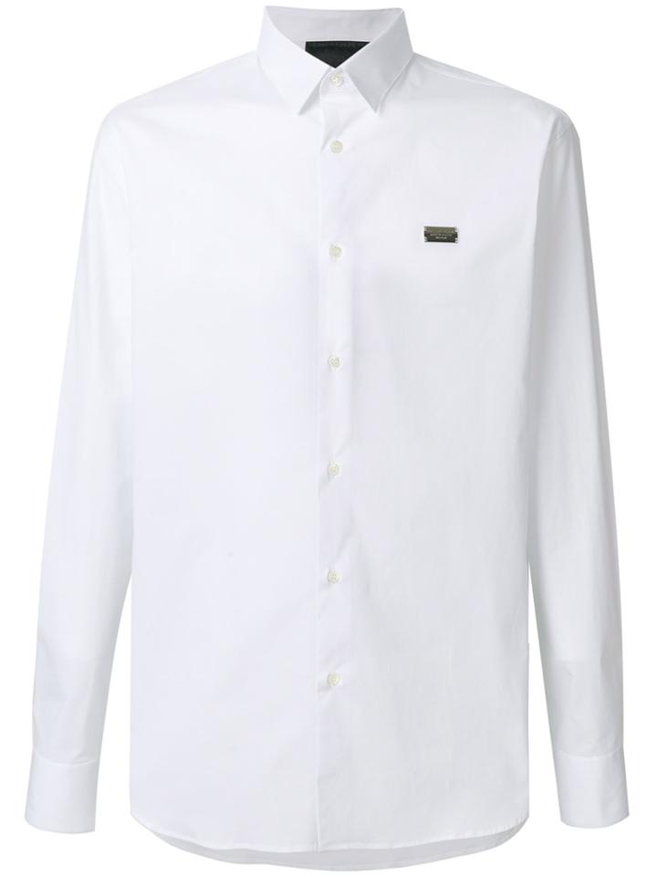 Philipp Plein Rhinestone Skull Shirt - White