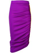 Pinko Asymmetrical Pencil Skirt - Pink & Purple