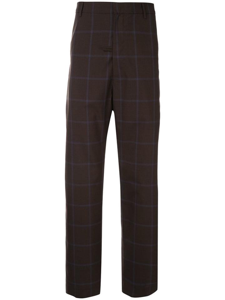 Martine Rose Check Trousers - Brown