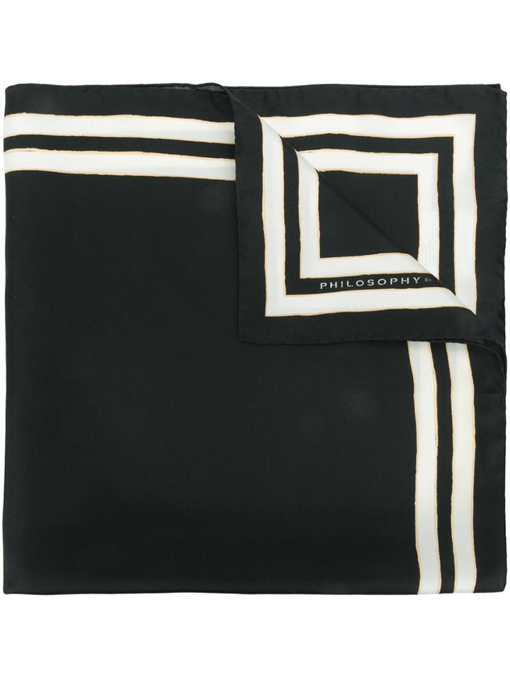 Philosophy Di Lorenzo Serafini Stripe-trimmed Bandana - Black