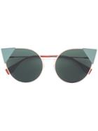 Fendi - Lei Sunglasses - Women - Acetate/metal - 55, Grey, Acetate/metal
