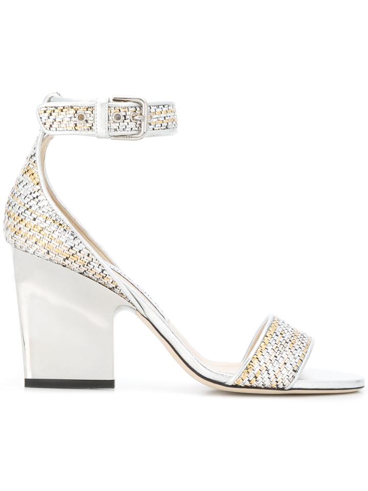 Jimmy Choo Edina 85 Sandals - Grey