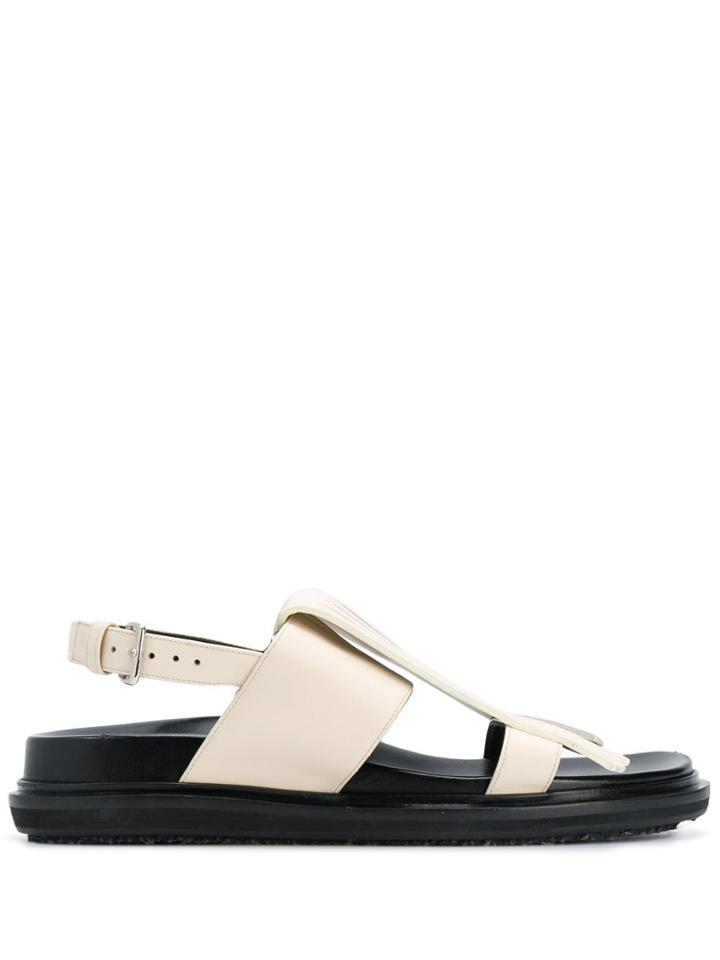 Marni Flat Buckled Sandals - Black