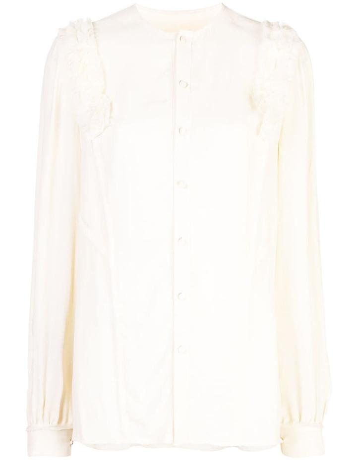 Jason Wu Blouse With Textured Trim - Neutrals