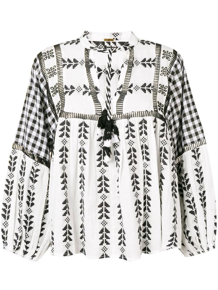 Dodo Bar Or Miguel Ethnic Embroidered Blouse - Black
