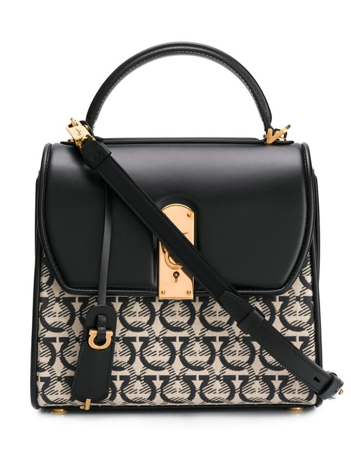 Salvatore Ferragamo Boxyz Monogram Bag - Black