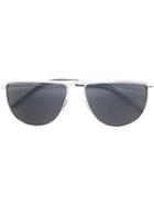 Saint Laurent - Flat Top Sunglasses - Women - Acetate/metal - One Size, Grey, Acetate/metal