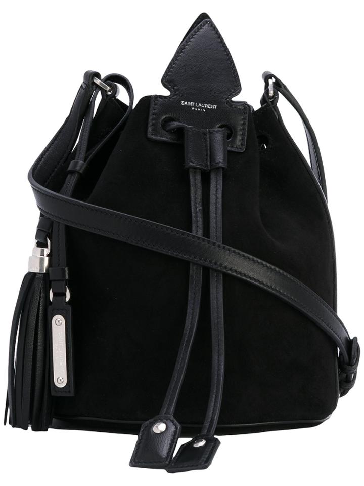 Saint Laurent Bucket Satchel Bag - Black