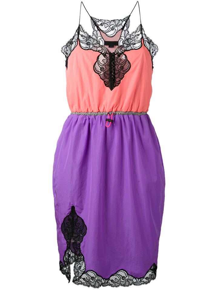 Alexander Wang - Drawstring Camisole Dress - Women - Silk/nylon - 6, Purple, Silk/nylon