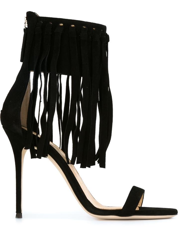 Giuseppe Zanotti Design Fringed Stiletto Sandals