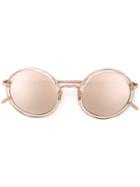 Linda Farrow - Round Sunglasses - Women - Plastic/rose Gold Plated Brass - One Size, Grey, Plastic/rose Gold Plated Brass