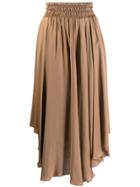 Fabiana Filippi Asymmetric Mid-length Skirt - Brown