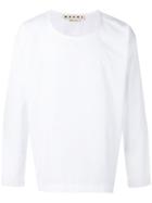 Marni Long-sleeved T-shirt, Men's, Size: 48, White, Cotton