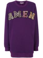 Amen Logo Patch Sweatshirt - Pink & Purple