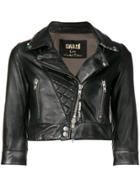S.w.o.r.d 6.6.44 Cropped Biker Jacket - Black