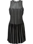 Fausto Puglisi Two Toned Ribbed Dress, Women's, Size: 44, Black, Viscose/polyester