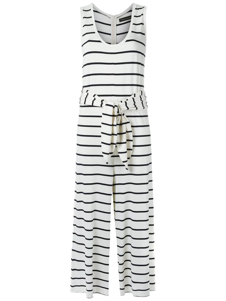 Andrea Marques Striped Jumpsuit - White
