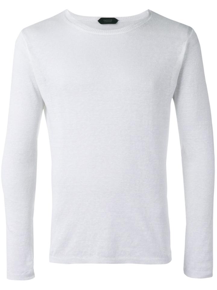 Zanone Fine Knit Jumper - White