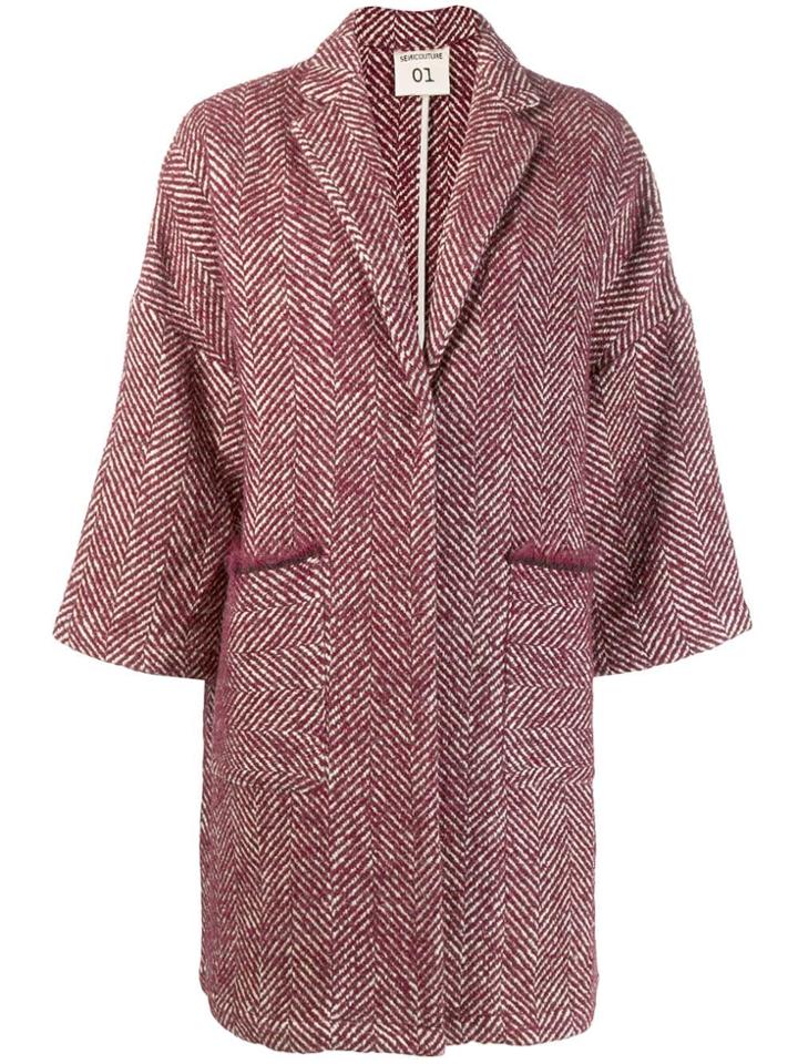 Semicouture Sigmund Oversized Coat - Red