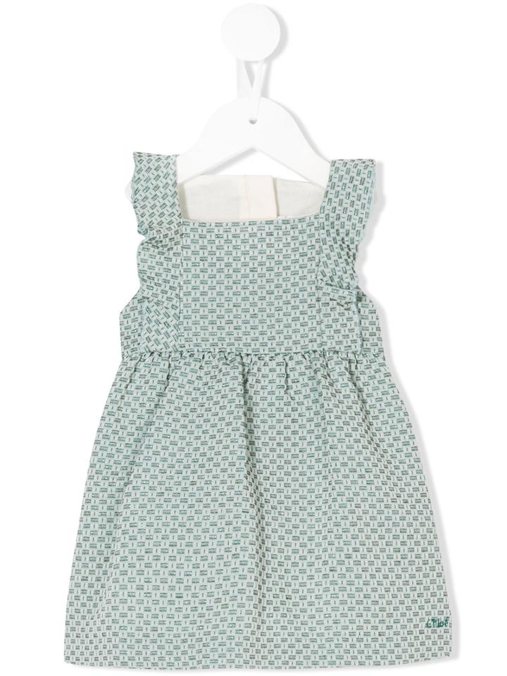 Chloé Kids - Patterned Dress - Kids - Cotton/polyester/metal/other Fibers - 24 Mth, Blue