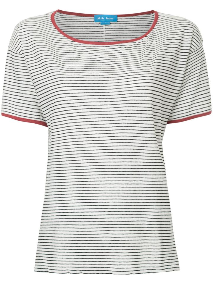 Mih Jeans Harri Striped T-shirt - White
