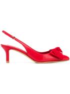 Salvatore Ferragamo Slingback Peony Sandals - Red