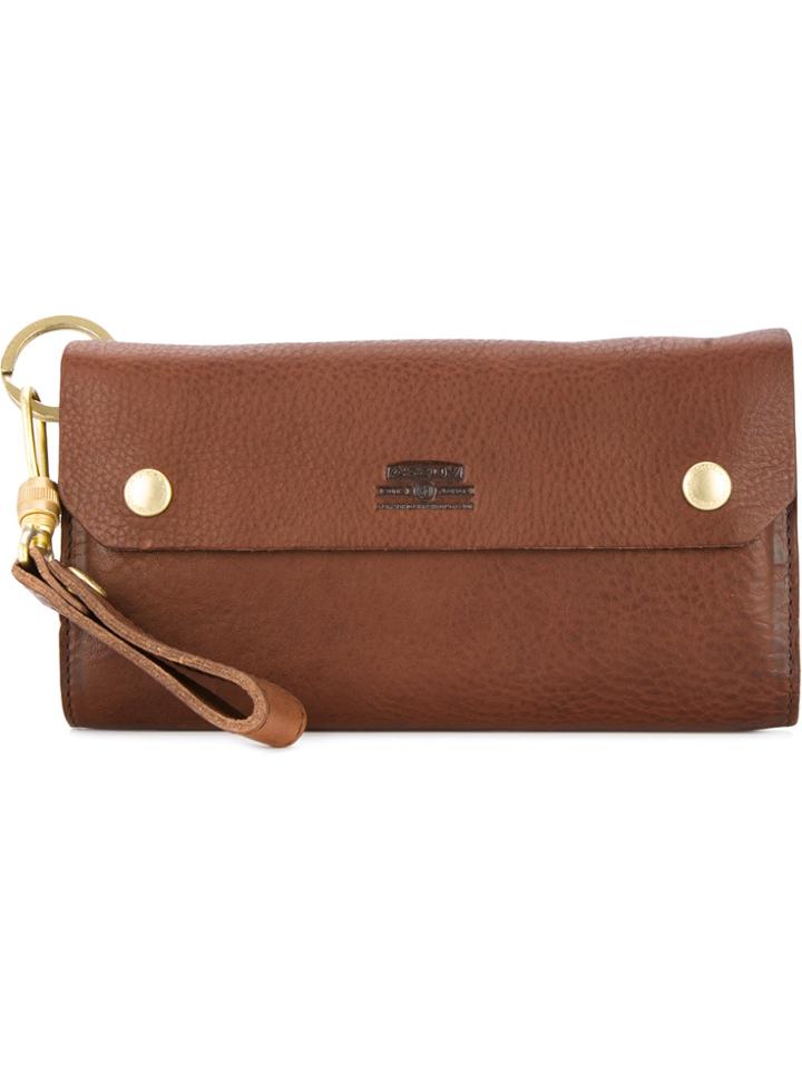 As2ov Oiled Shrink Long Wallet - Brown
