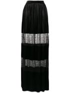 Blumarine Lace-embellished Maxi Skirt - Black