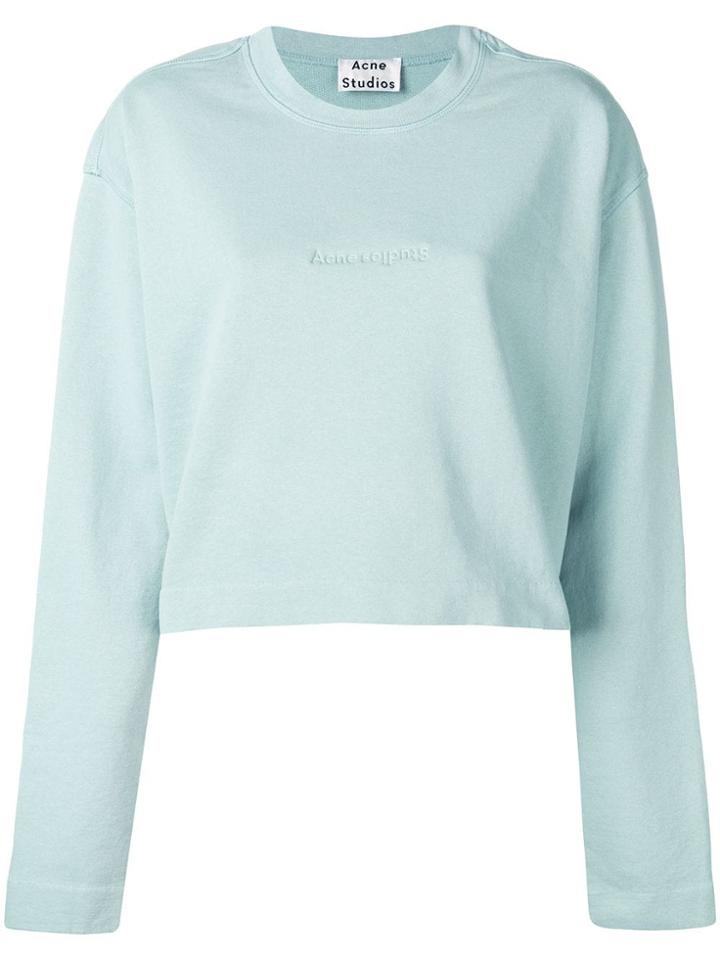 Acne Studios Odice Cropped Sweatshirt - Blue