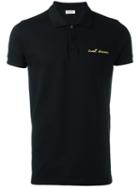 Saint Laurent - Sweet Dreams Embroidered Polo Shirt - Men - Cotton - L, Black, Cotton