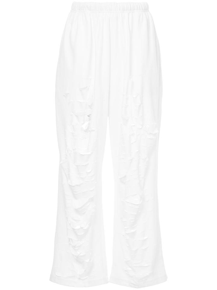 Ikumi Slashed Jersey Trousers - White