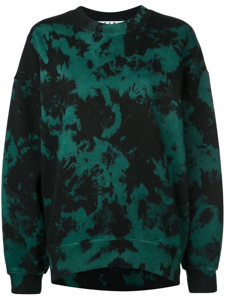 Proenza Schouler Pswl Ink Blotch Oversized Sweatshirt - Green