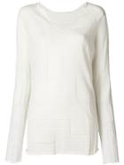Yohji Yamamoto V-neck Jumper - White