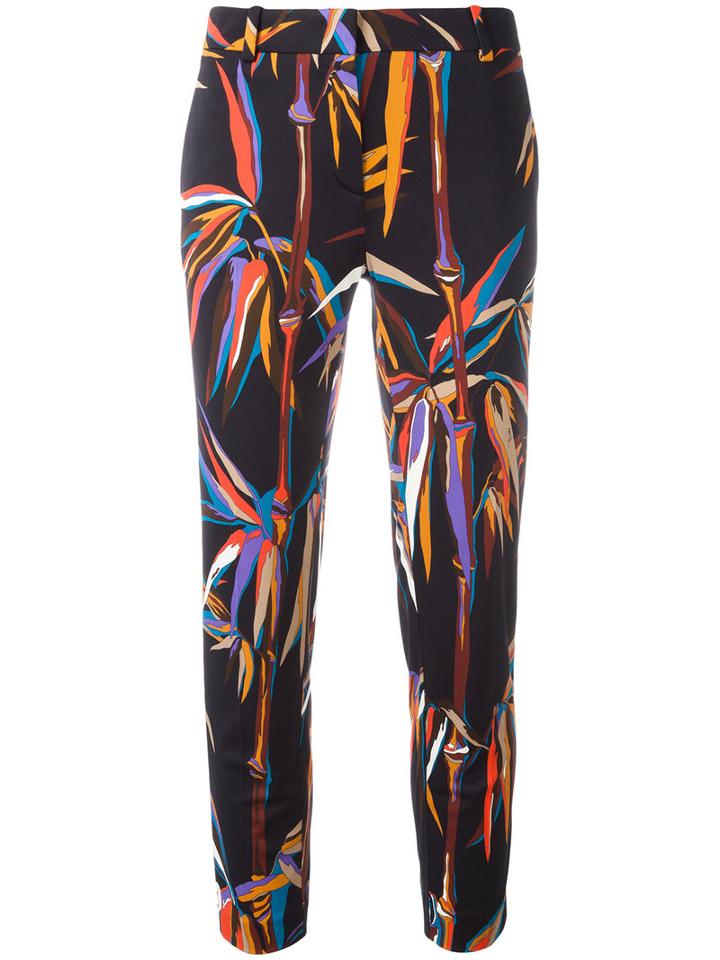 Emilio Pucci Palm Trees Print Leggings, Women's, Size: 44, Viscose/silk/cotton