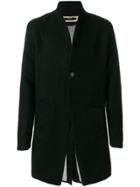 A New Cross Asymmetric Twisted Coat - Black