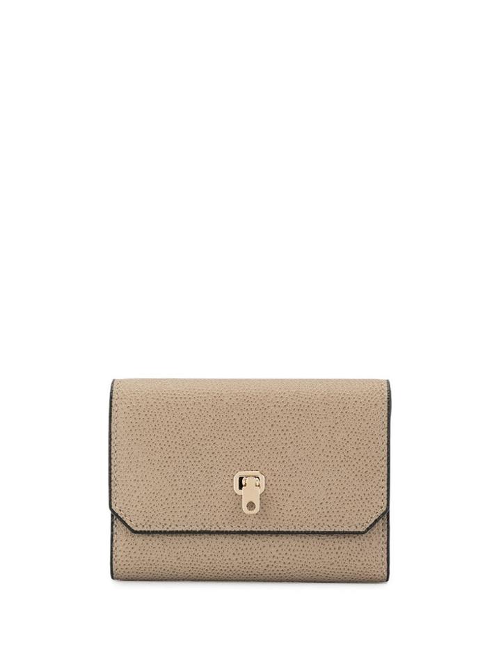 Valextra Foldover Top Wallet - Brown