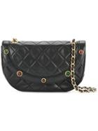 Chanel Vintage Half Moon Quilted Chain Bag - Black